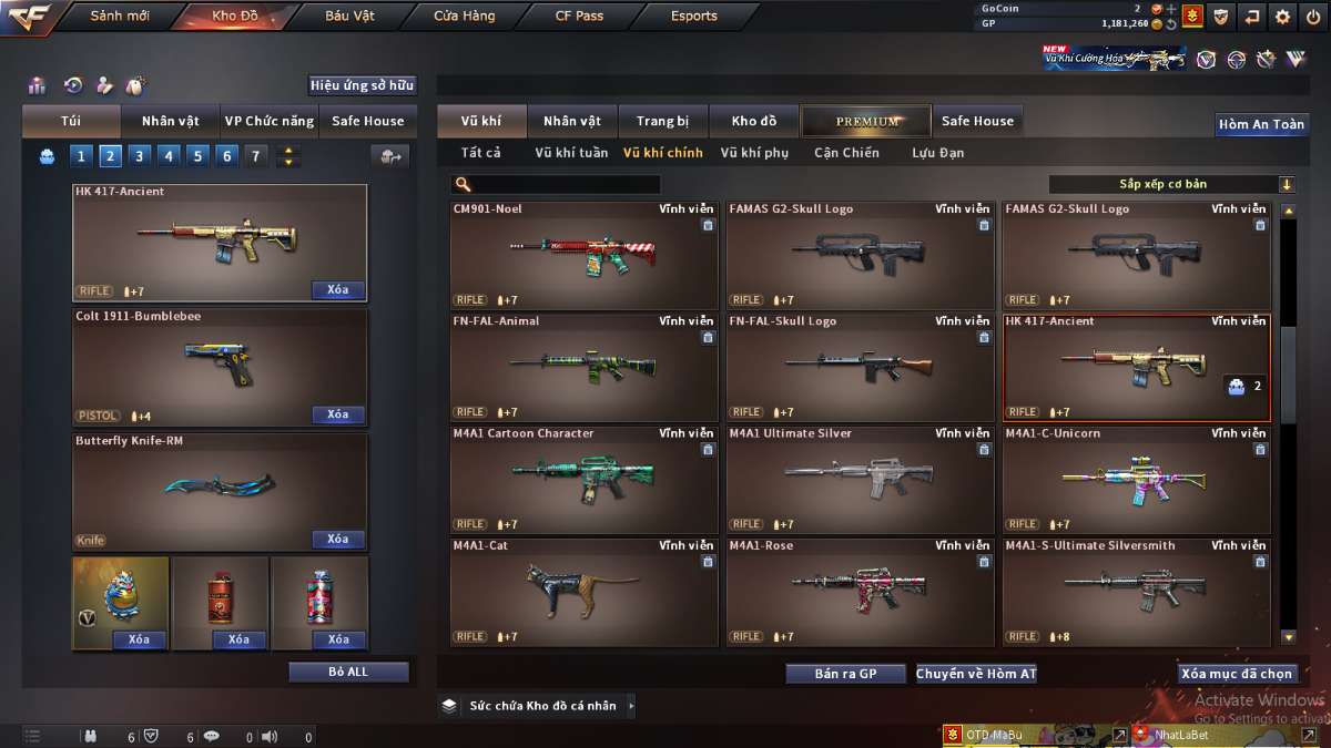 shop acc cf uy tin gia re